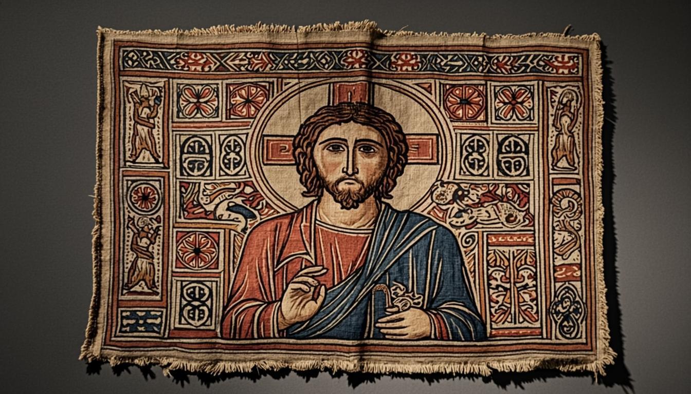 Coptic Textile Fragment with Christian Motifs